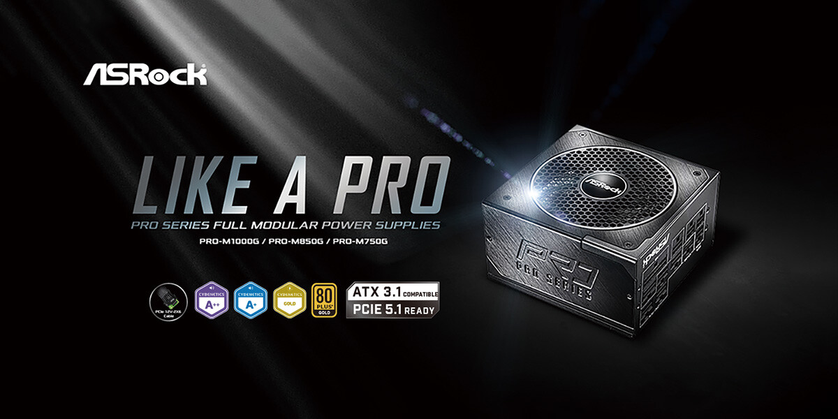 (PR) ASRock Introduces New PRO Series Fully Modular Power Supplies
